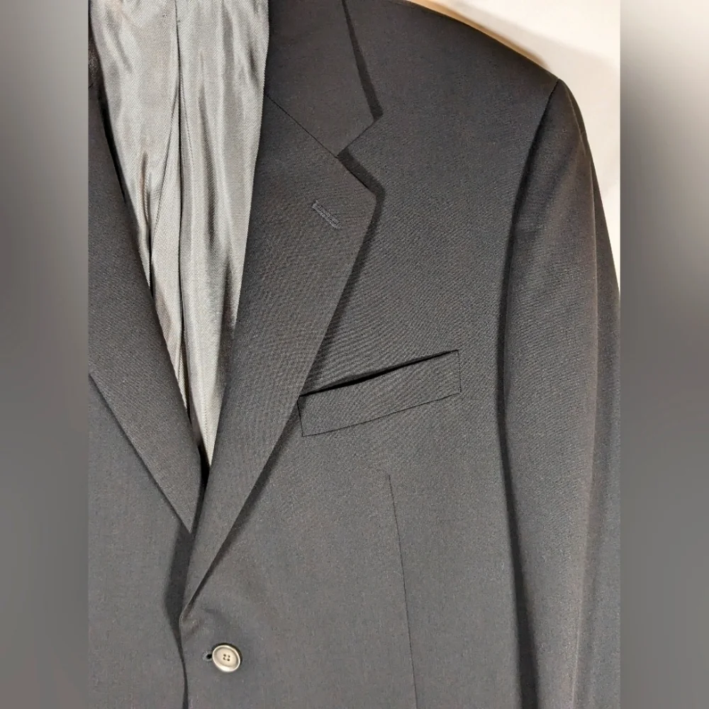 Calvin Klein 100% Pure New Wool Men's Black Blazer Size 43R